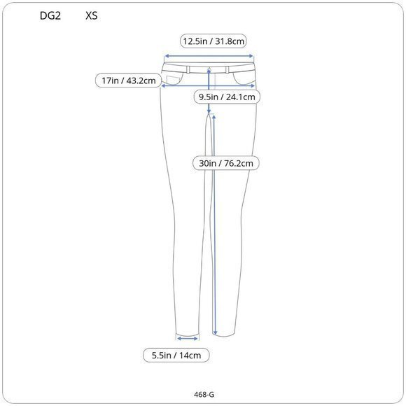 DG2 Diane Gilman Pants Leggings Skinny Riding Blue Stretch XS - Picture 3 of 11